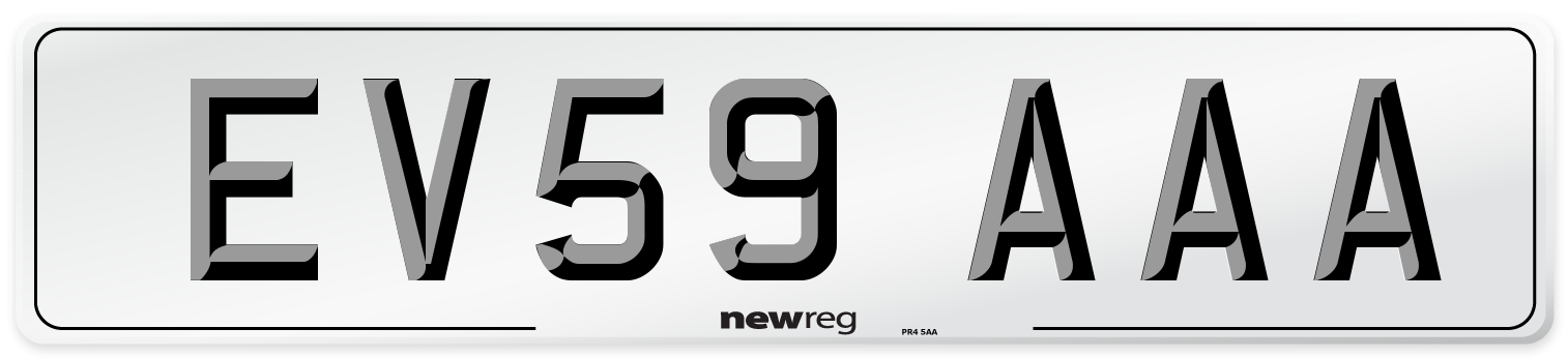 EV59 AAA Number Plate from New Reg